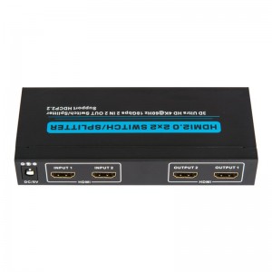 V2.0 HDMI 2x2 التبديل \/ الفاصل دعم 3D الترا HD 4Kx2K @ 60HZ HDCP2.2