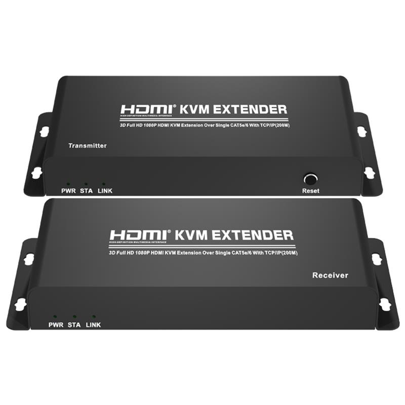 HDMI KVM Extender 200m Over Single CAT5e \/ 6 with TCP \/ IP Support Full HD 1080P