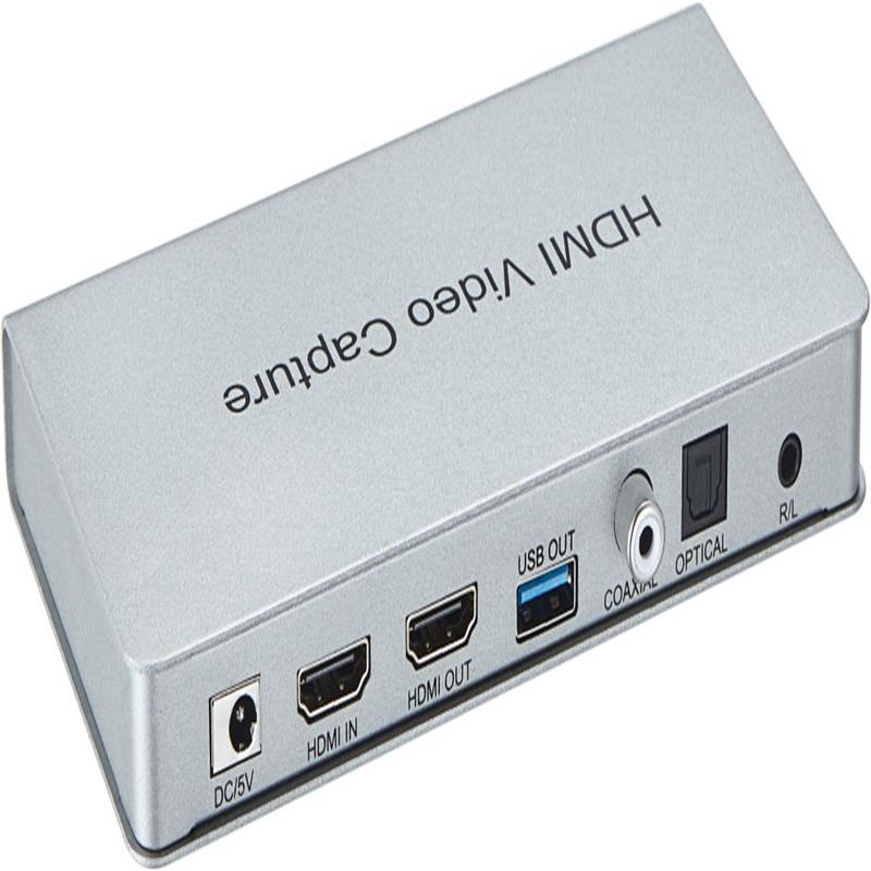 USB 3.0 HDMI التقاط الفيديو مع حلقة HDMI ، متحد المحور ، صوت بصري